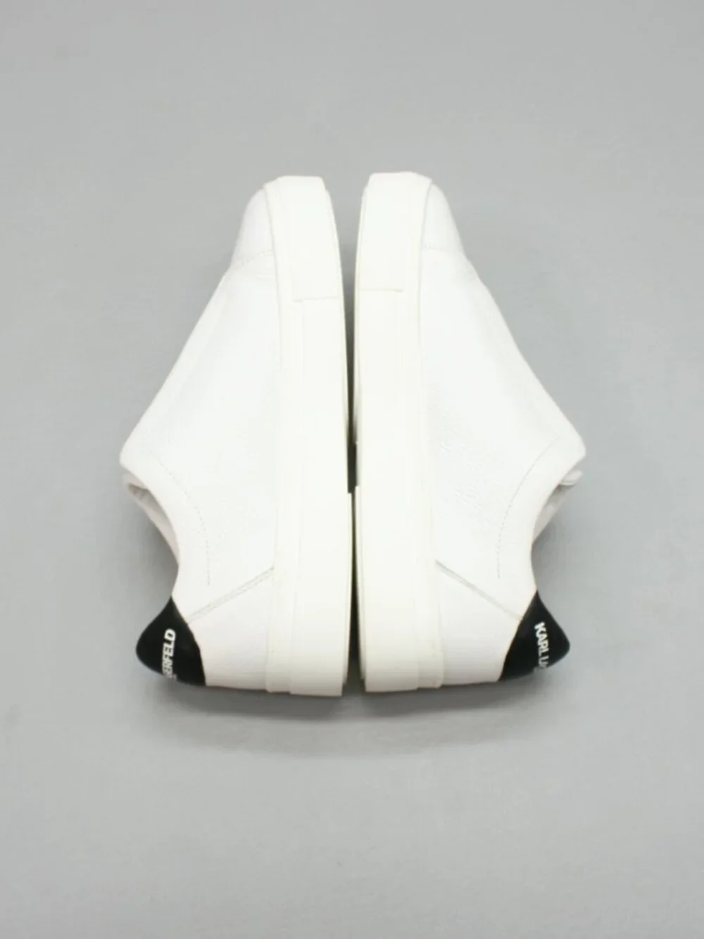 Karl Lagerfeld Paris Ladies 7.5 Ceci Slip-on Shoes White Leather Loafer Sneakers